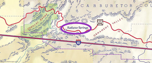 Radiator Springs location