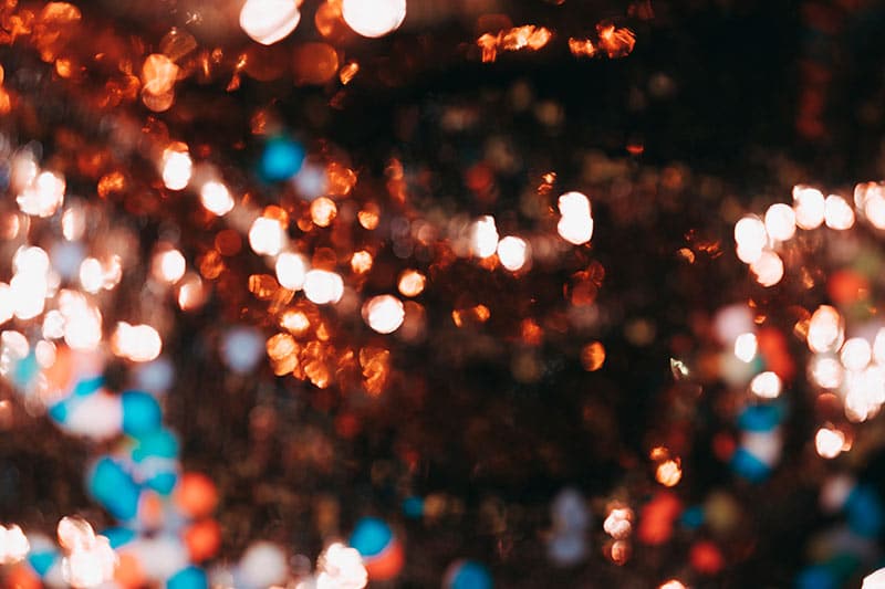 a blur of Christmas lights