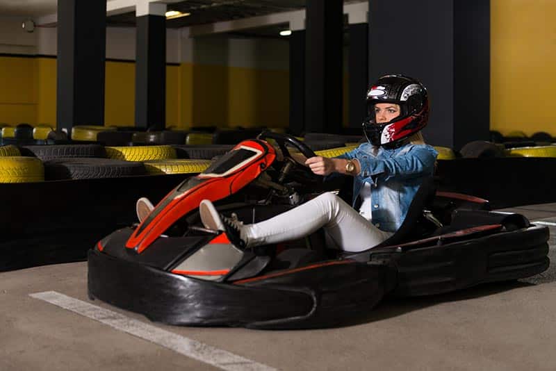 driver gears up for go kart race