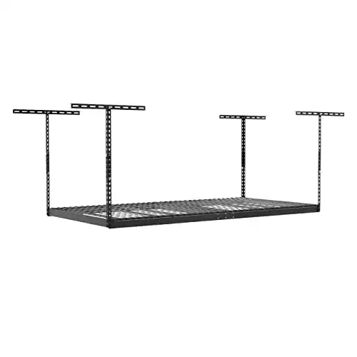 MonsterRax Overhead Garage Storage Rack- 4 x 8 Ceiling Rack for Adjustable Hanging Storage
